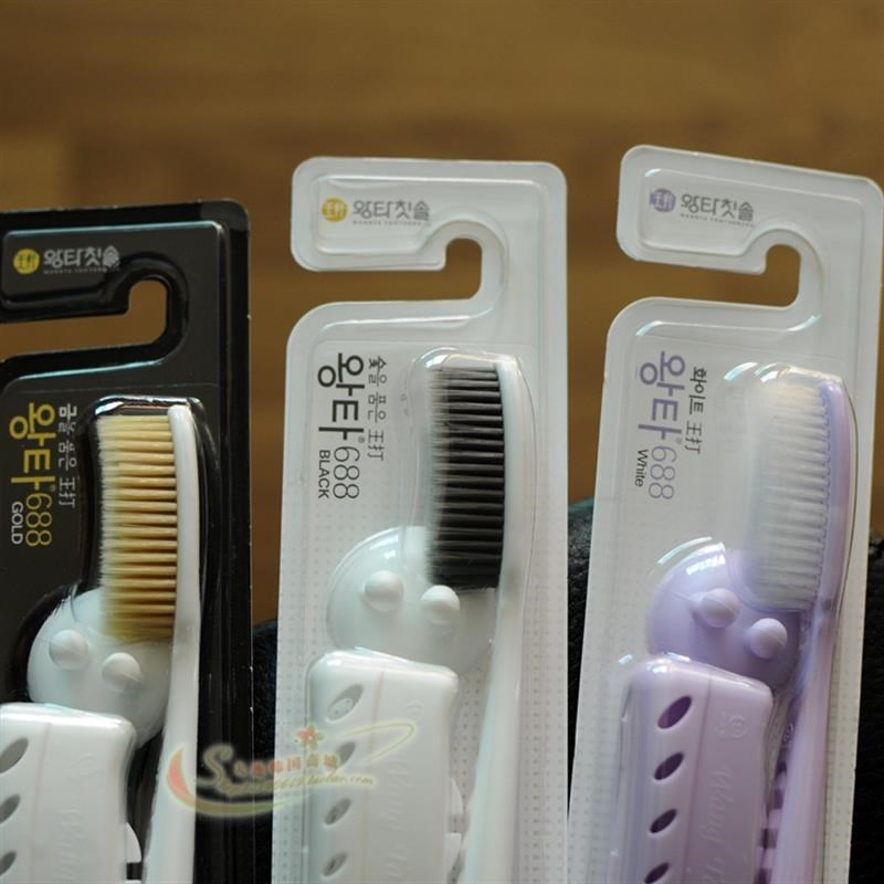 高级韩国进口大头大王牙刷原装进口中软毛带防尘盒便携牙缝清洁专