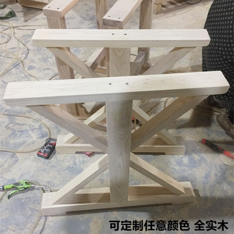 大板支架脚实木桌腿桌脚茶餐桌腿配套桌脚架桌子腿大理石台面桌脚