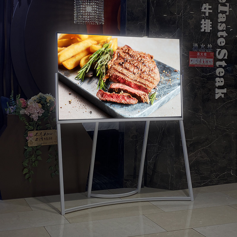 led灯箱广告牌发光展示牌餐饮店饭店大屏点菜立式落地式菜谱架子