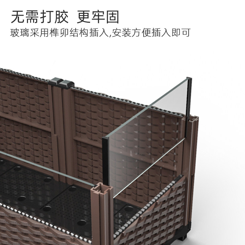 黄缘龟专用饲养箱半水龟生态造景绿植物缸 超大缸带轮子可移动图片