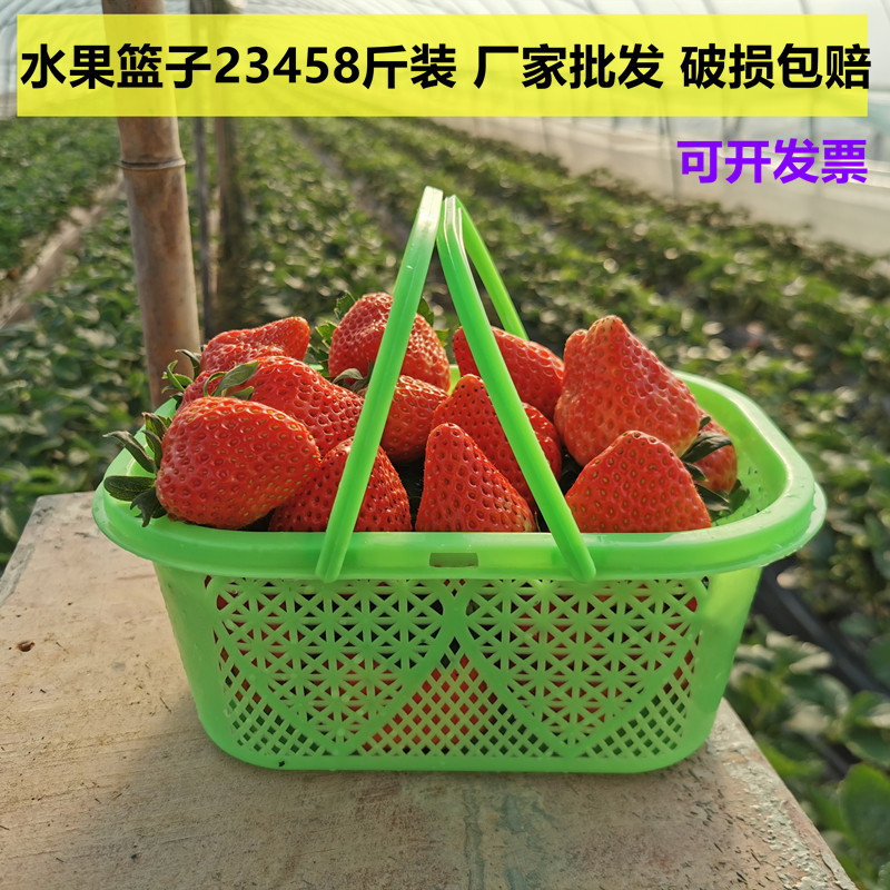 杨梅篮蓝莓篮2斤3斤4斤5斤装塑料手提水果篮子草莓篮樱桃篮方篮框
