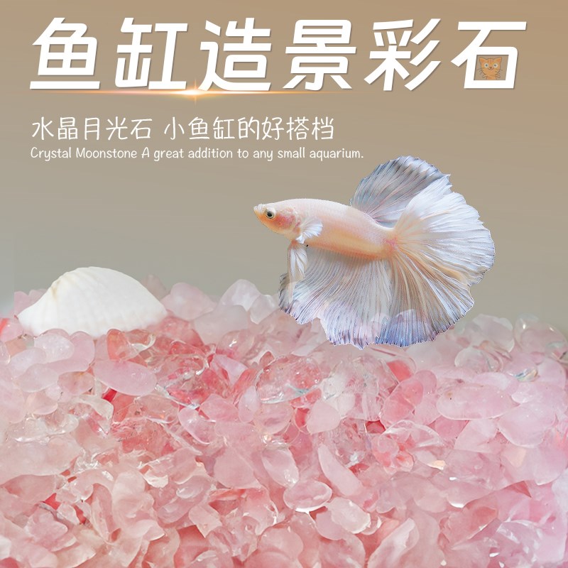 鱼缸底砂天然水晶石观赏鱼造景全套装饰底沙斗鱼水族箱小摆件套餐