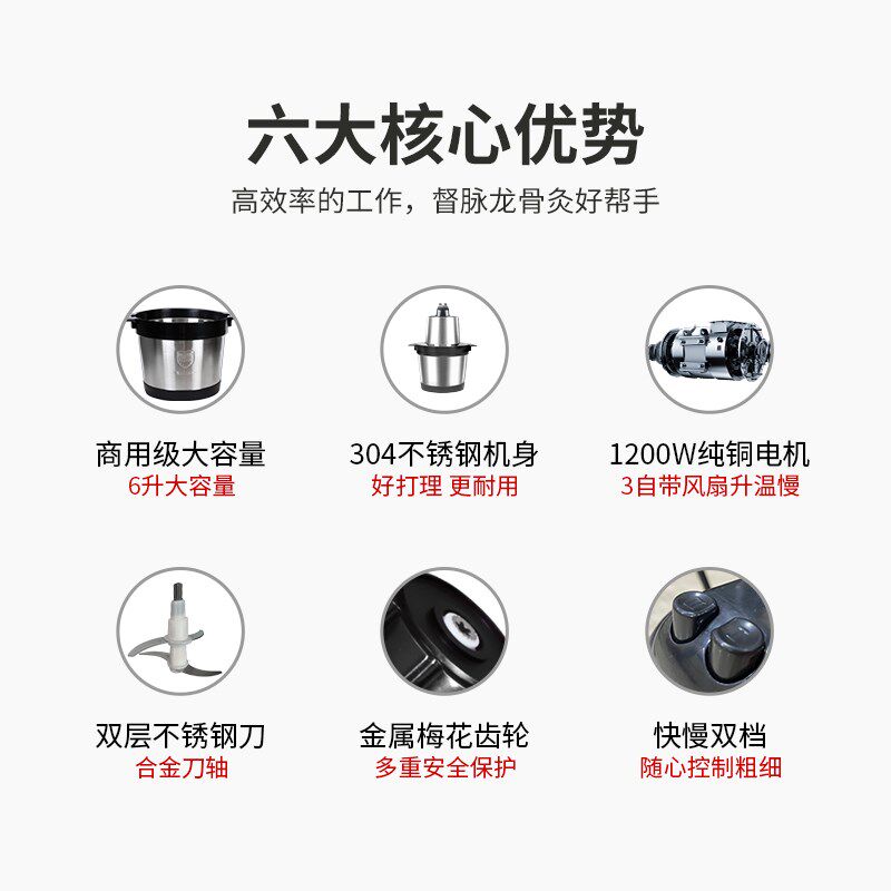 生姜铺灸打姜机碎姜机多功能料理机家用绞肉机商用督脉灸铺姜工具