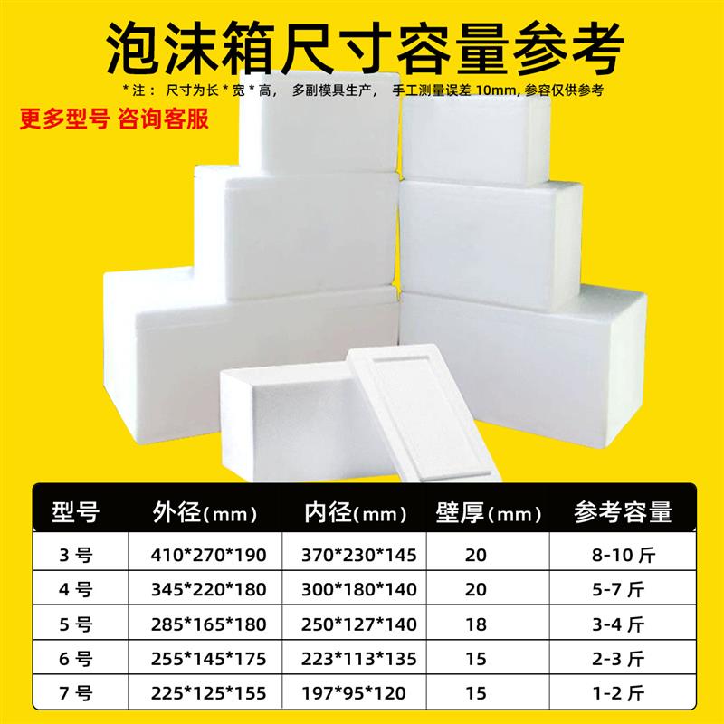 邮政3号4号泡沫箱快递专用打包生鲜冷藏保鲜箱泡沫超厚冷冻寄快递