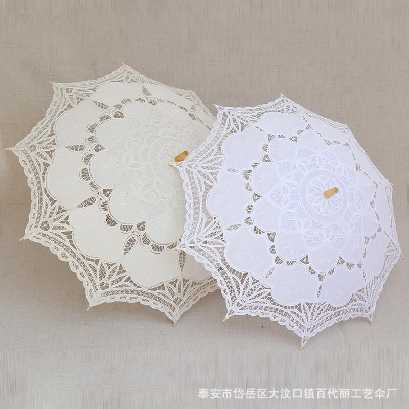 蕾丝花边创意宫廷古典女遮太阳工艺伞直杆长柄婚庆装饰道具lo洋伞