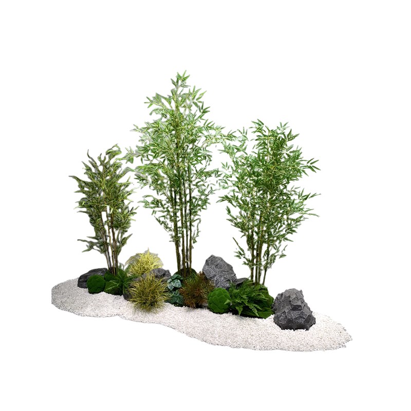 仿真竹子造景植物隔断屏风室内橱窗装饰假竹子盆景细水竹绿植景观