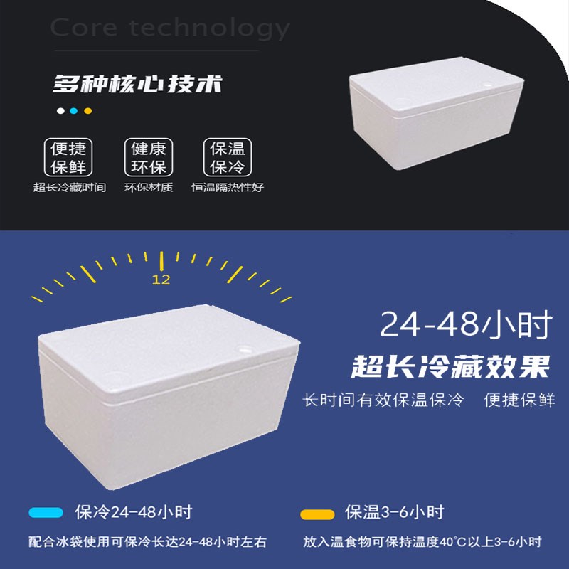 邮政3号高泡沫箱保温 10斤水果生鲜海鲜冻食品冰袋冷藏箱子大号批
