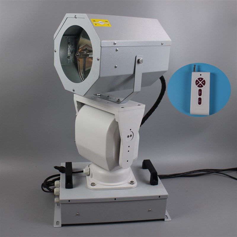 遥控扫海船用探照灯GT-1000W扫海上强光220V自动巡控旋转氙气灯