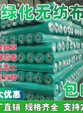 绿化无纺布绿色透气膜园林工地防尘盖土布草坪护坡边坡植草无纺布