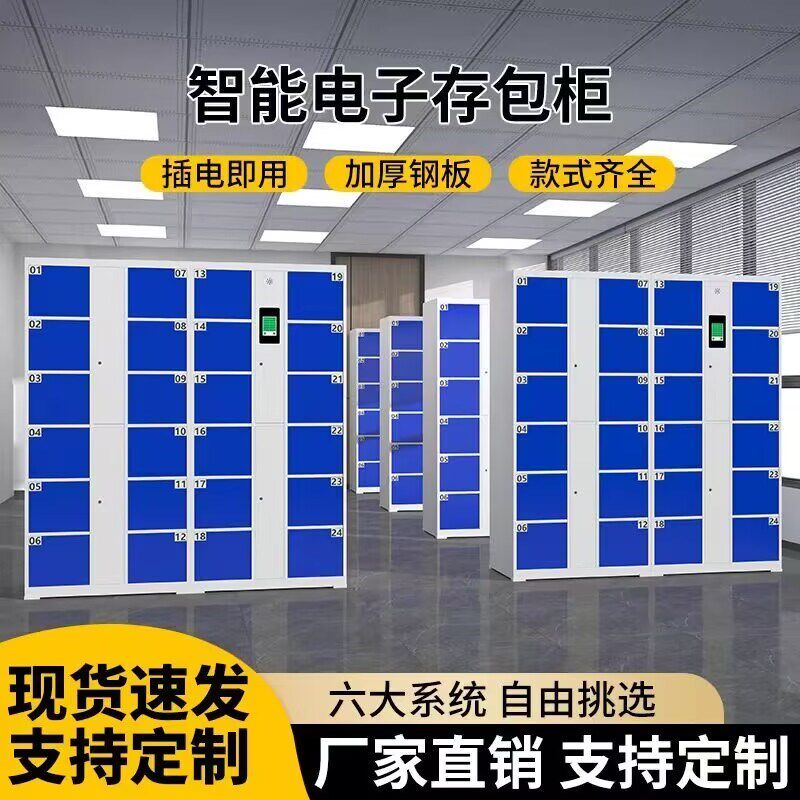 电子存包柜智能超市人脸识别寄存柜手机柜存放柜指纹柜行李储物柜