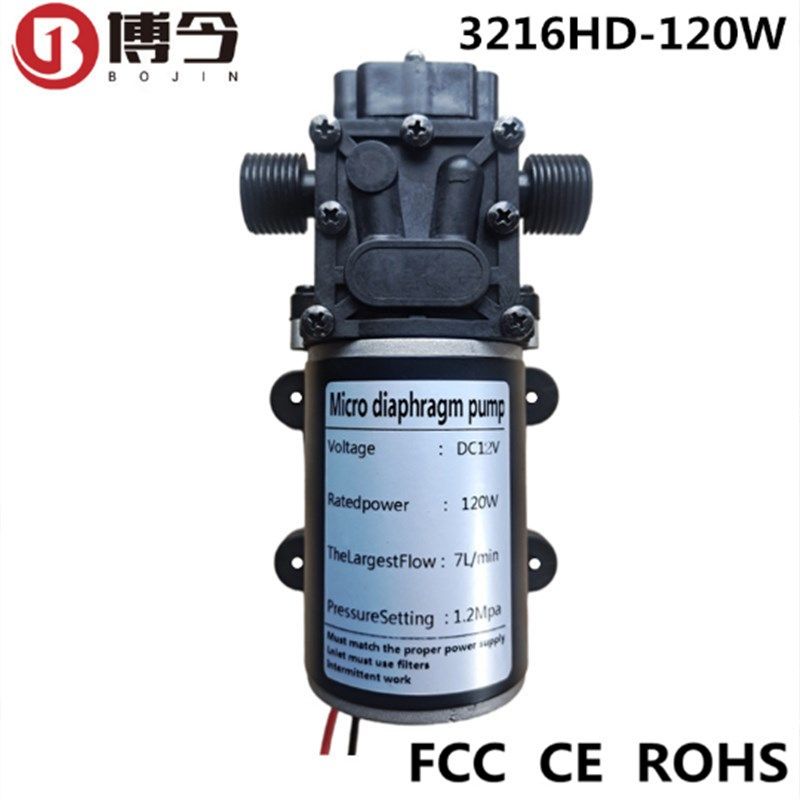 12V18V24V36V48V120W水管打压器测压力泵7L自吸喷雾隔膜水泵直流
