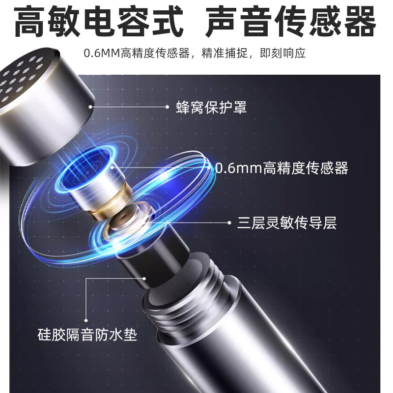 分贝检测仪壁挂式室内工地医院环境噪音计测试仪噪声音量大屏报警
