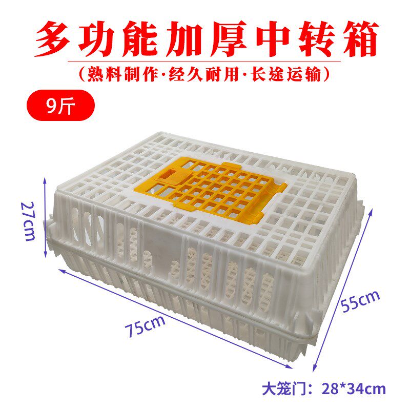 家禽塑料周转箱鸡鸭鹅鸽子运输周转筐养殖场用加厚特大号鸡运输笼