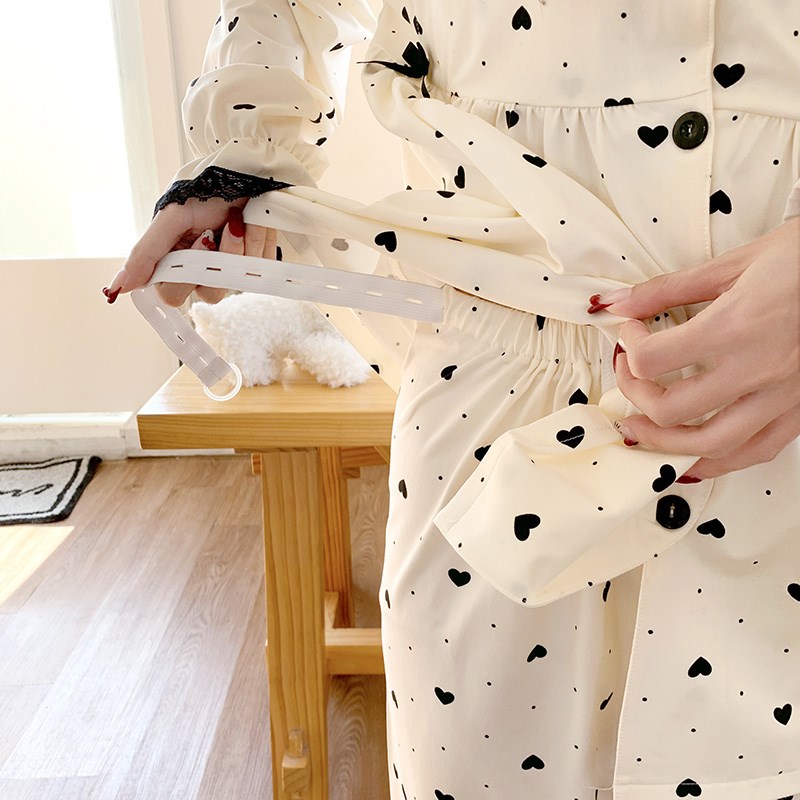 月子服睡衣春秋季孕妇产后哺乳带胸垫怀孕期产妇家居服喂奶衣套装