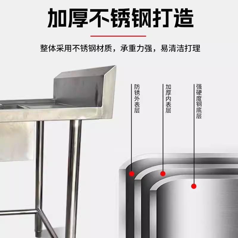 商用不锈钢干湿分离台食物摆地摊过滤网果皮沥水面馆垃圾桶分离器