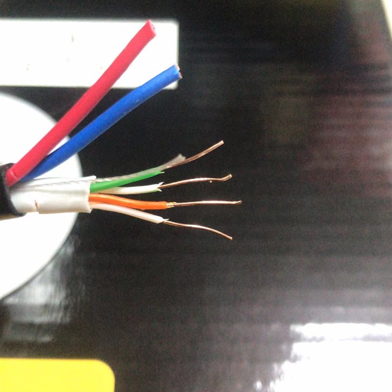 黑鹰威视 综合网线450W-4超五类无氧铜 室外电源网络一体线