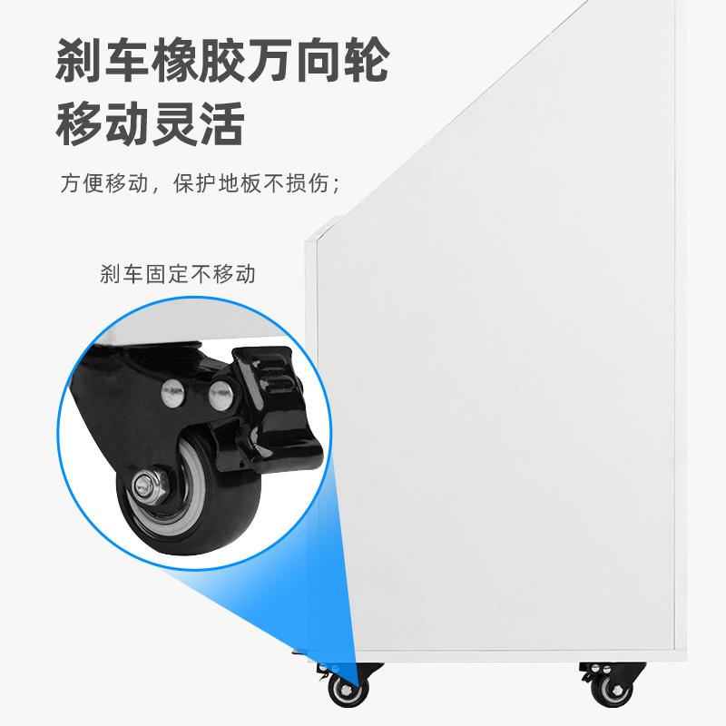 可移动多格摄影器材收纳柜 18格白色影棚收纳箱 摄影脚架灯架背景