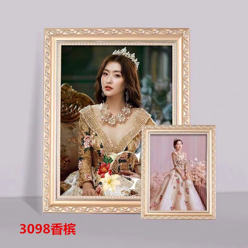 桉木线条3098直线香槟银105米相框线条 装饰线条相框框条实木边框