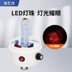 6102J旋转爆闪警示灯音量可调220V24V12磁吸声光报警器信号灯 LTD