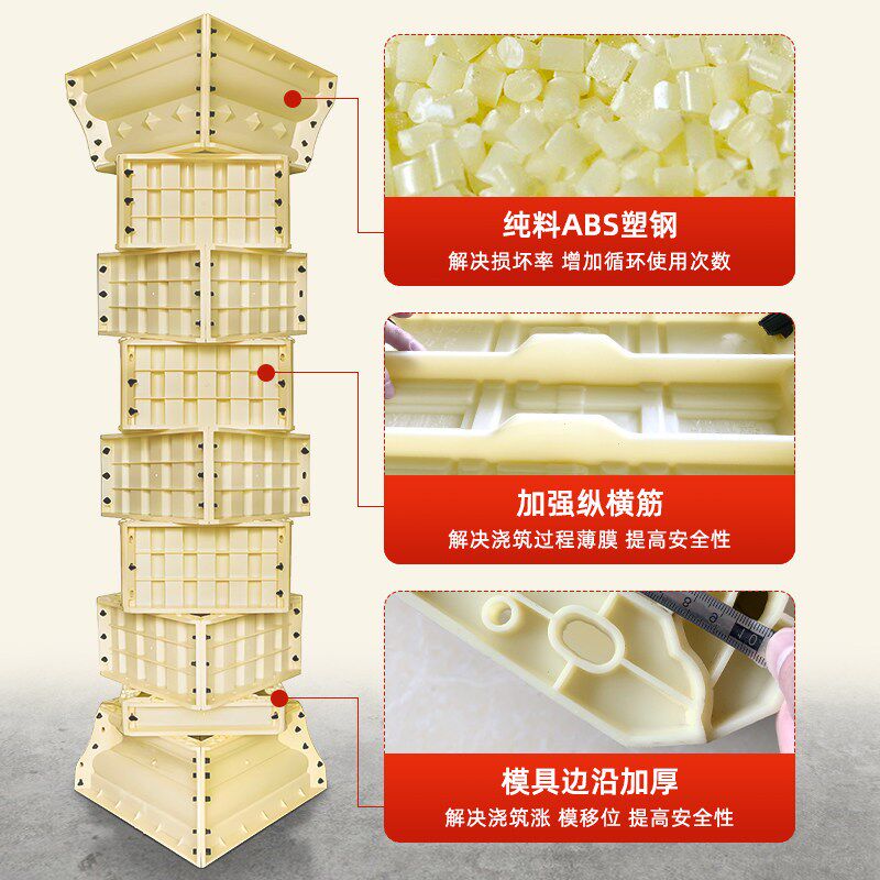 方柱模具罗马柱子全套水泥自制四方形大门柱别墅建筑模板欧式构件