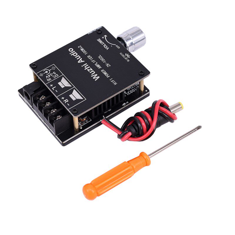 大功率d类数字功放板100W*2 带蓝牙解码接收功放机模块5V12V 2.0