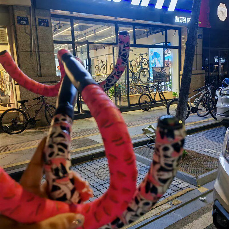 限量熊猫爱心西瓜粉公路车自行车把缠绑带单车防滑缓震公路车把带