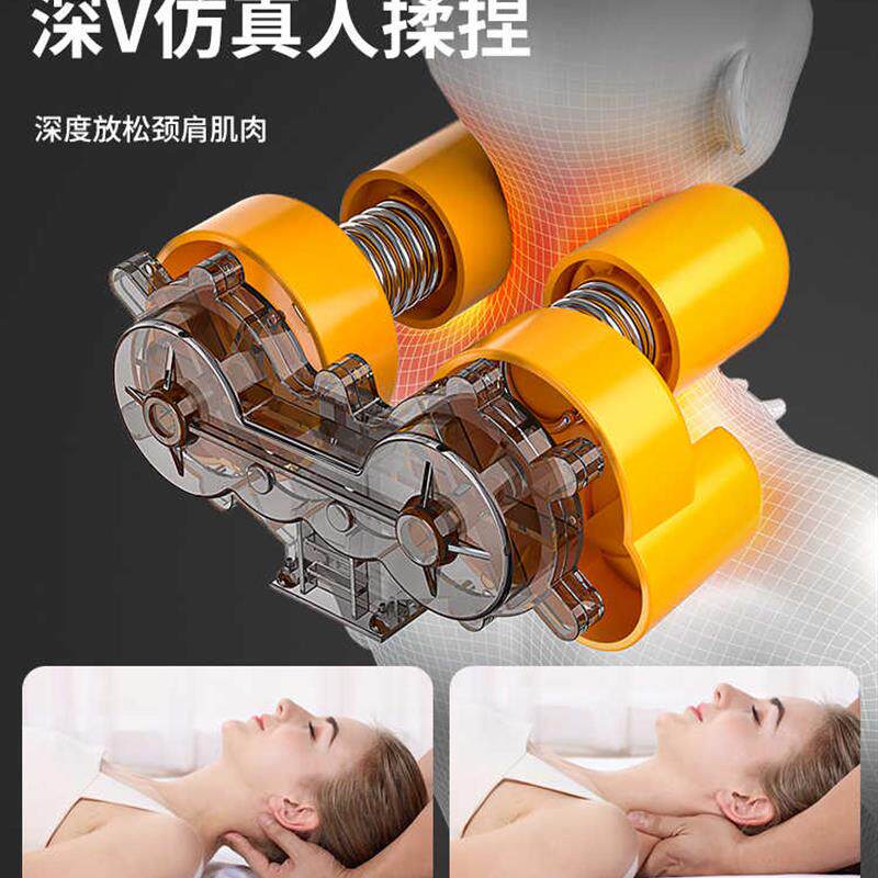 按摩器肩颈椎腰部背部全身自动多功能靠垫家用揉捏椅按摩仪