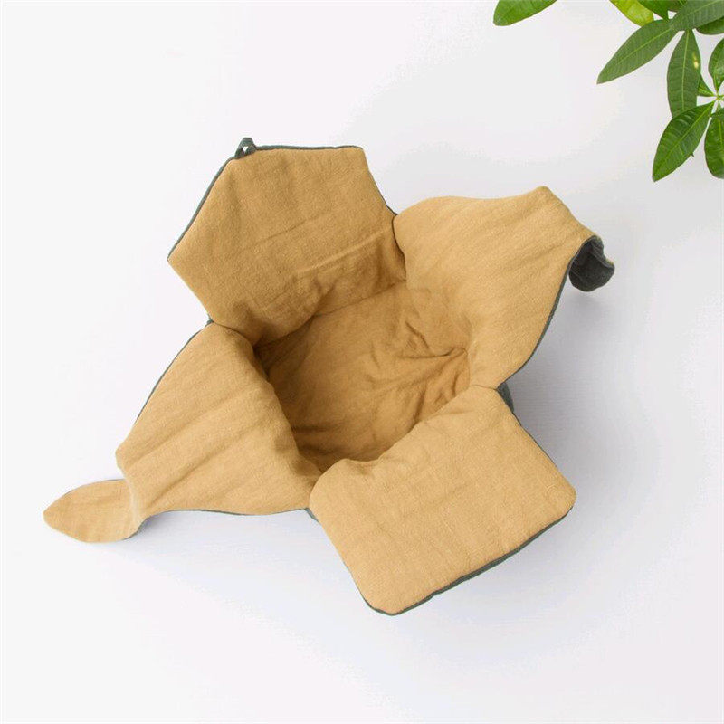 手提便携旅行茶具包手工麻布收纳袋茶杯袋茶壶袋套装布袋加厚布包