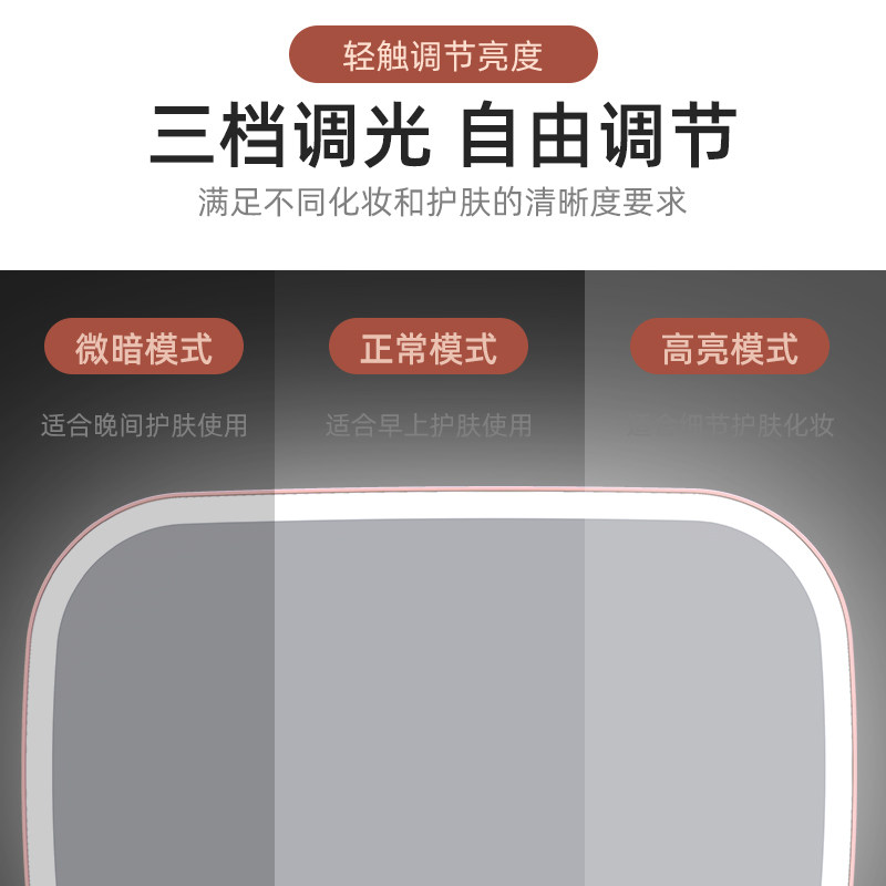 汽车遮阳板化妆镜加装梳妆镜子副驾驶遮光板LED灯光车载内饰用品