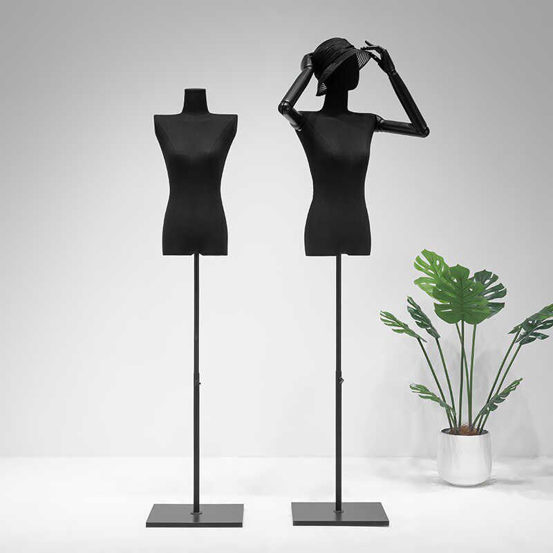 服装店黑色模特道具女装韩版平肩橱窗假人台人偶陈列道具展示架子