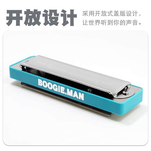 BoogieMan PADDY调音口琴十孔布鲁斯蓝调网10孔初学入门园园同款