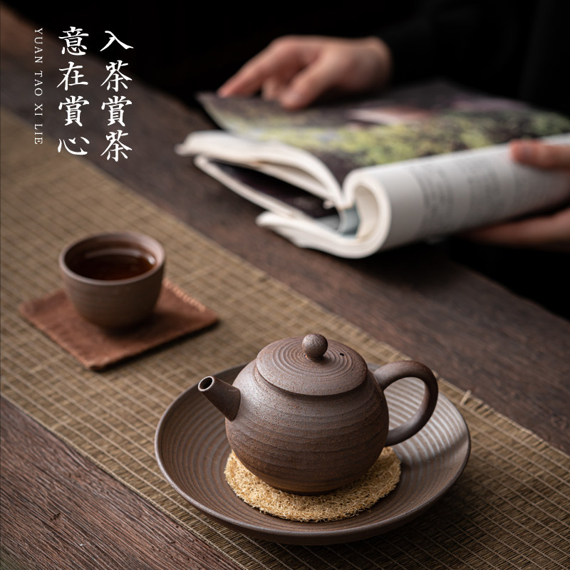 六天德化手工无釉茶壶原矿粗陶家用陶瓷泡茶壶功夫茶具复古泡茶器