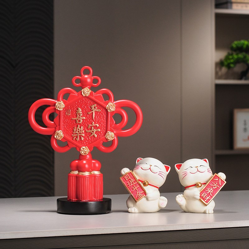 中国结喜庆客厅平安结装饰品搬新家中国风新中式红色乔迁新居礼品