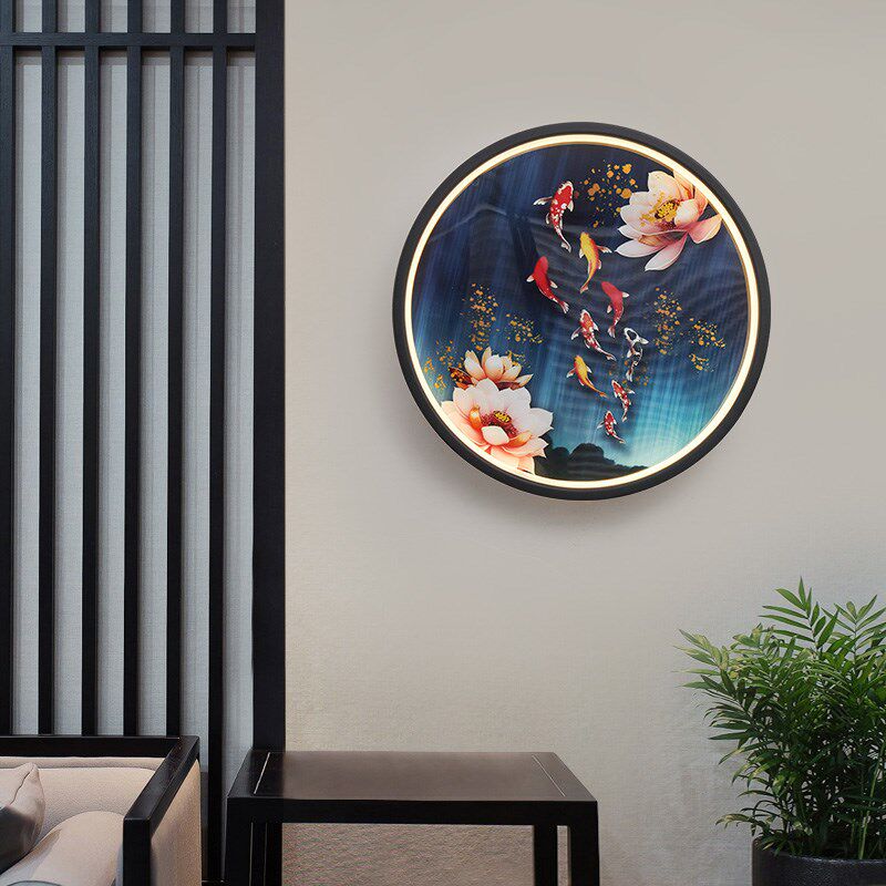 新中式壁灯卧室2023新款床头灯轻奢客厅背景墙壁灯楼梯装饰画墙灯