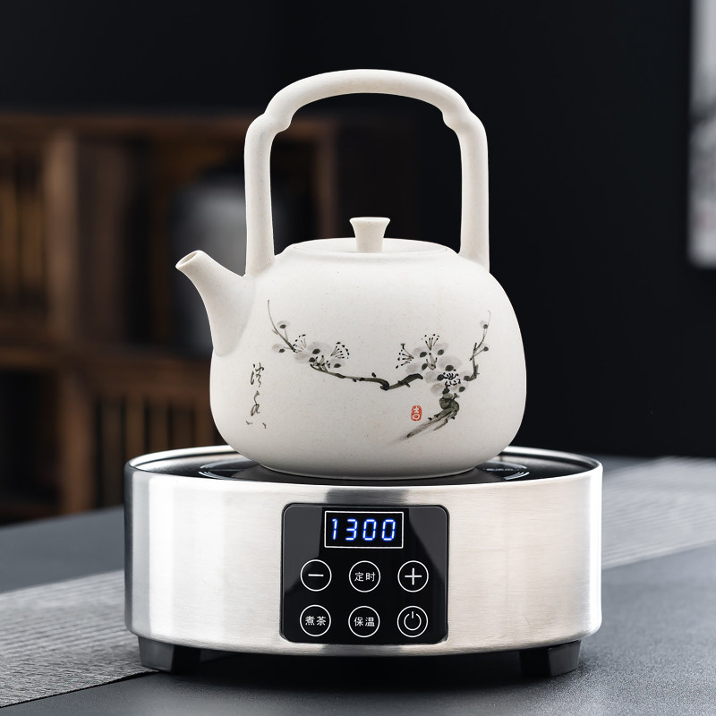 触屏圆形电陶炉茶炉小型家用自动断电玻璃壶专用电加热烧水炉单炉