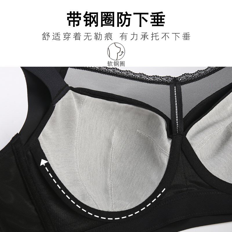 g罩杯内衣女200斤胖mm大码全罩杯大胸显小收副乳防下垂def杯文胸