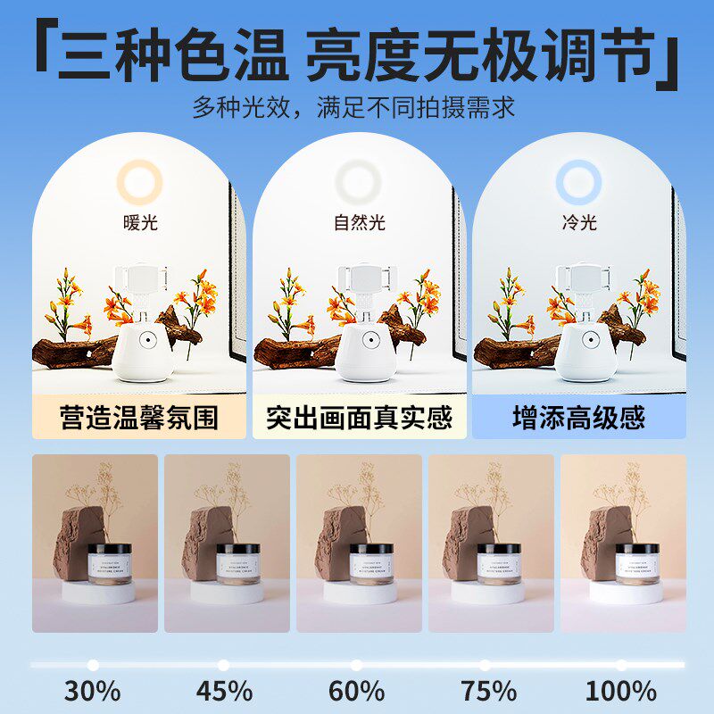摄影棚小型拍照灯箱静物拍摄设备电商产品道具背景箱led无影棚室