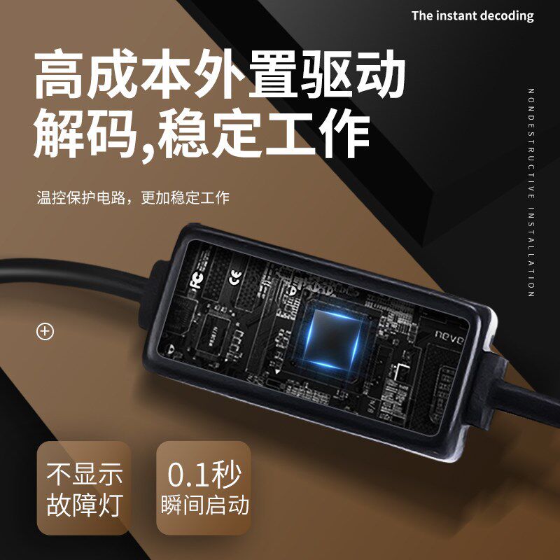 汽车激光大灯强光高亮LED车灯远光近光一体透镜超亮聚光改装灯泡
