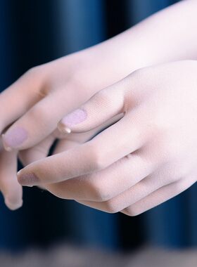 手套男女无缝婚纱手套超薄无痕男女五指丝袜手套防晒长款手指套