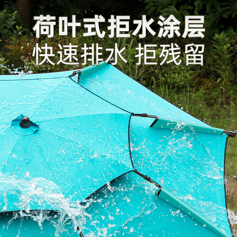 垂钓伞整杆不锈钢黑胶无缝压胶钓鱼伞野钓伞钓鱼伞万向调节大钓伞