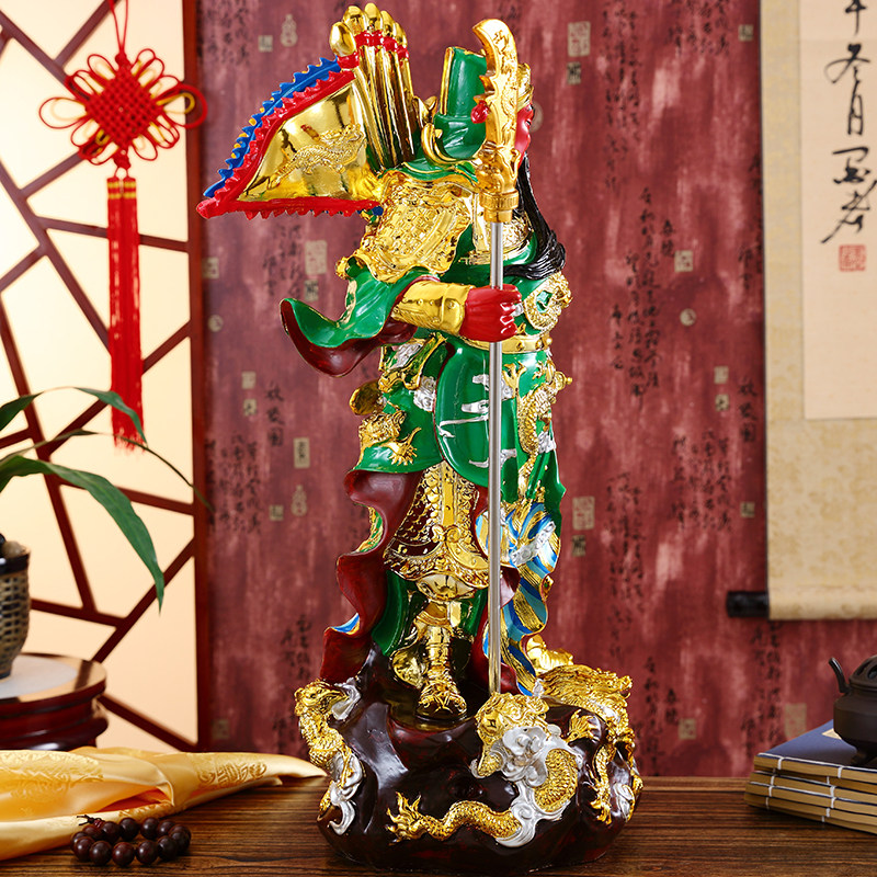 九龙关公武财神像树脂手工艺品摆件陶瓷佛像招财开业礼品包邮