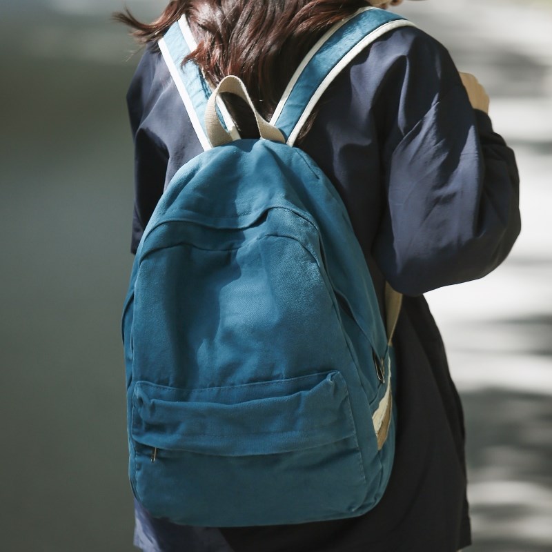 ins韩版高中生书包女水洗帆布双肩包原宿复古大学生上课通勤背包