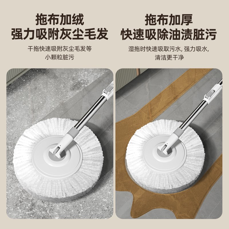 拖把免手洗2024新款自拧水旋转一拖净家用自动拖布甩干脱水好神拖