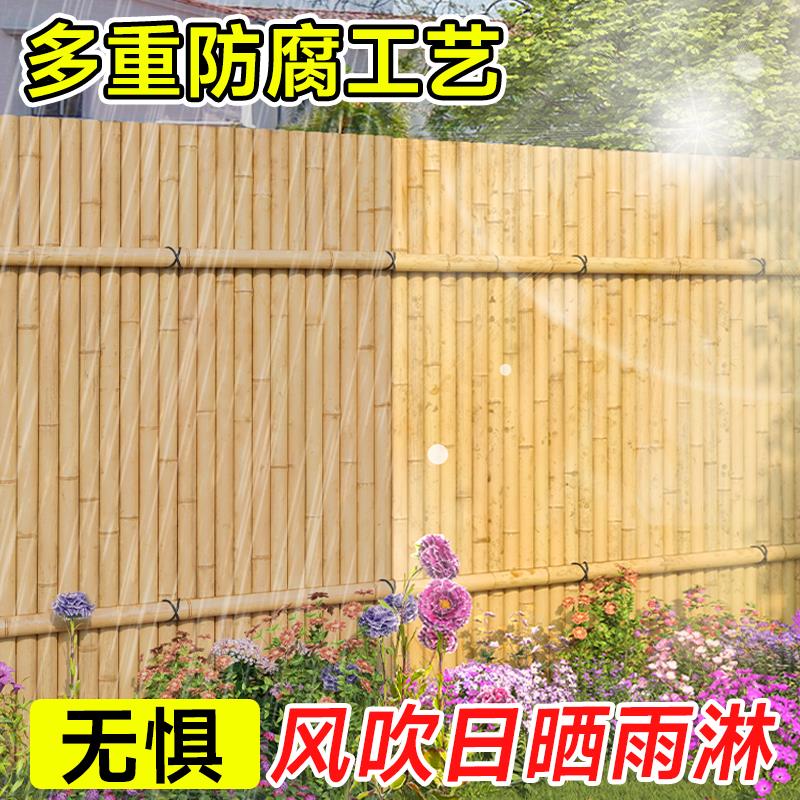 竹篱笆栅栏围栏防腐碳化竹子户外花园装饰隔断庭院子竹杆围墙护栏