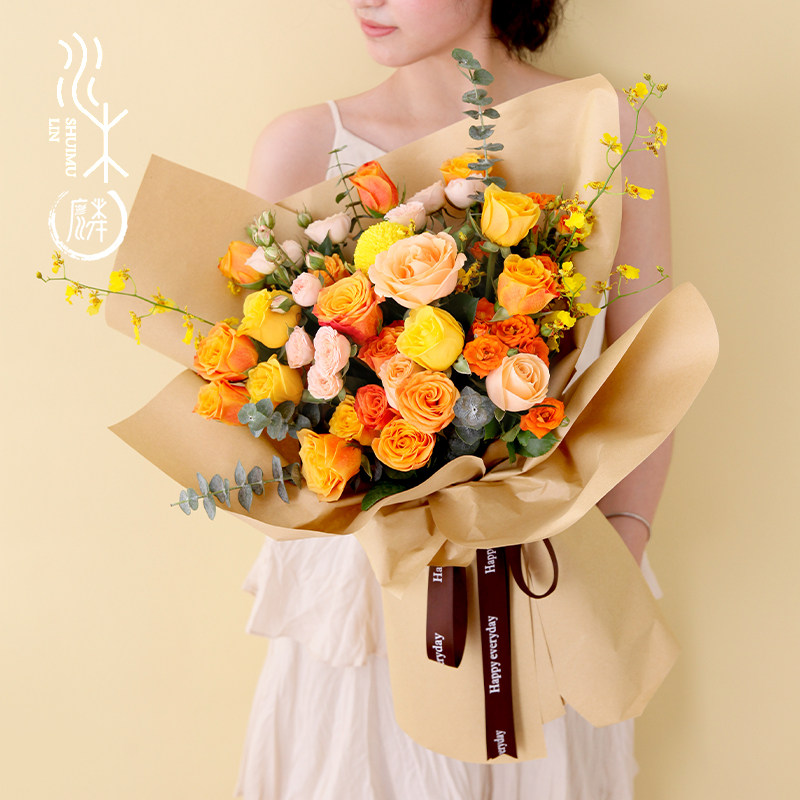 水木麟成都直发鲜花同城速递花店配送送花玫瑰花束康乃馨送生日花
