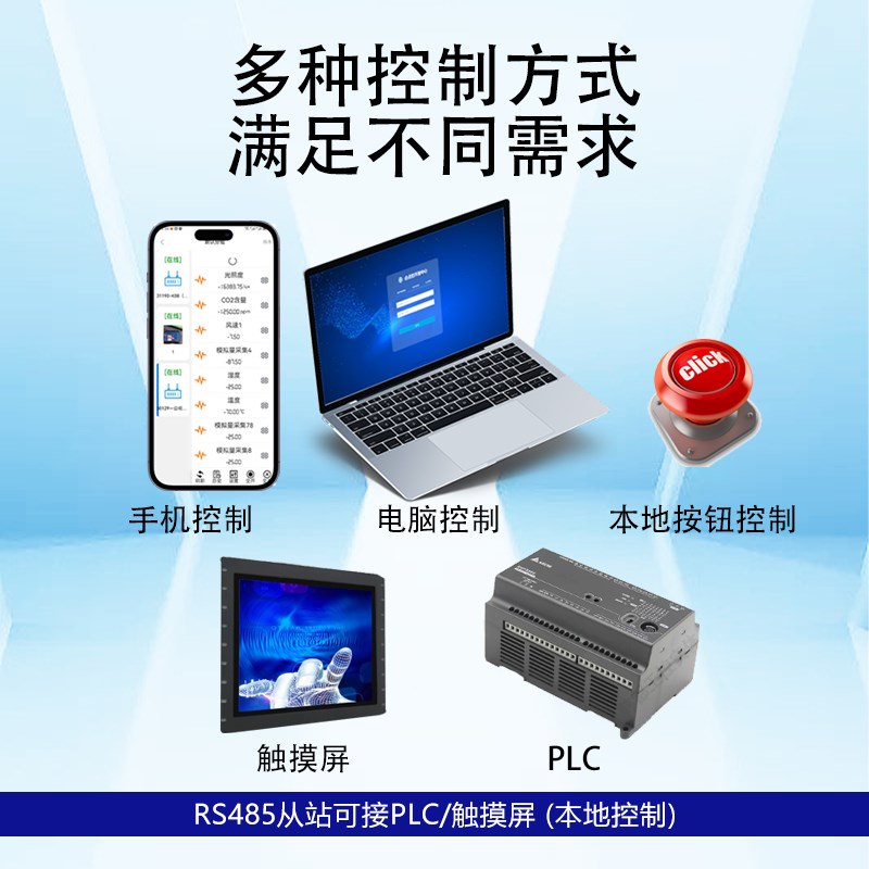 4G/乙太网485感测器采集开关无线远程遥控模拟量水泵增氧机控制器