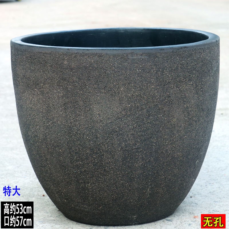 无孔水养马槽花盆金鱼缸造景陶瓷水养流水罐鱼缸睡莲碗莲花盆阳台