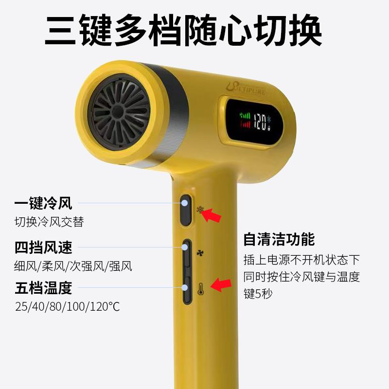 美人鱼新款口袋吹风机高速负离子发廊专业护发造型静音吹风机快干