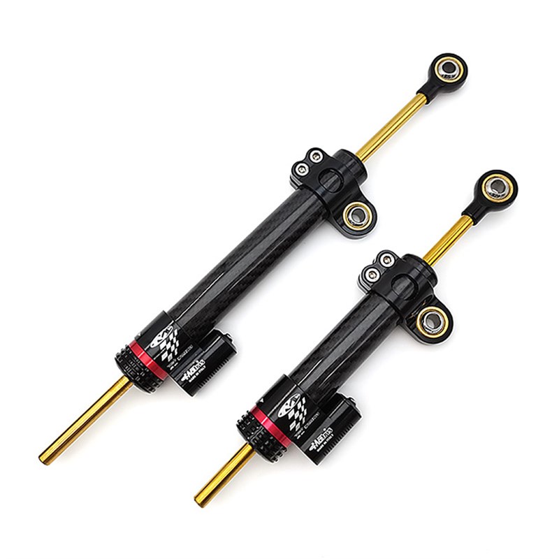 新款碳纤维改装钛尺摩托车通用型方向阻尼器防甩头转向阻尼缓冲器