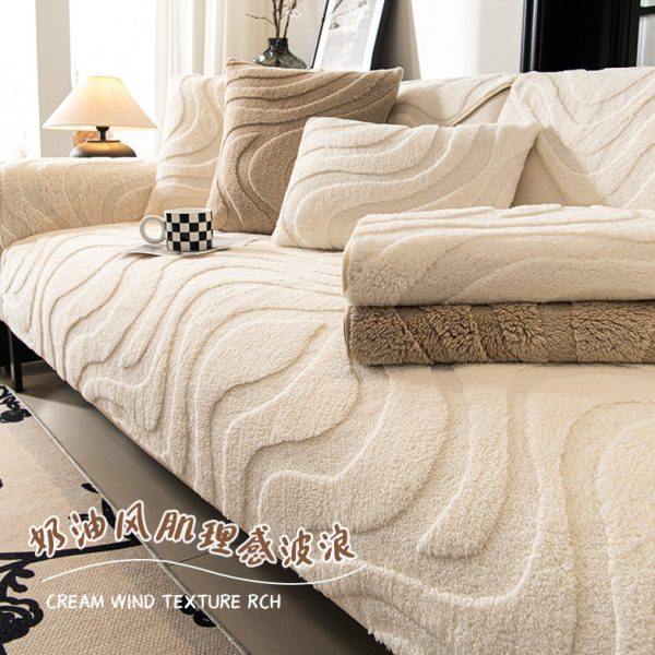 提花绒沙发垫新款2024秋冬款加厚坐垫子防滑沙发套罩毛绒靠背盖布,居家布艺,沙发垫,淘宝优惠券,粉丝福利购,淘宝优惠卷